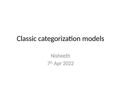 Classic categorization models