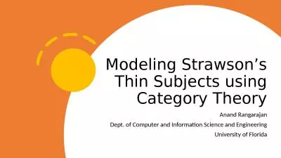 Modeling Strawson’s Thin Subjects using Category Theory
