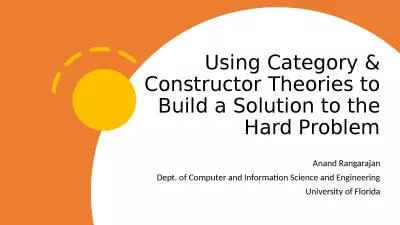 Using Category & Constructor Theories to Build a Solution to the Hard Problem