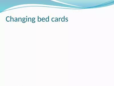 Changing bed cards  How to refer to a registrar?