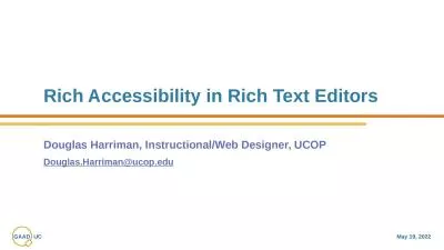 Rich Accessibility in Rich Text Editors