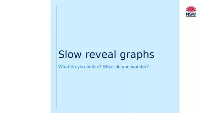 Slow reveal graphs What do you notice?