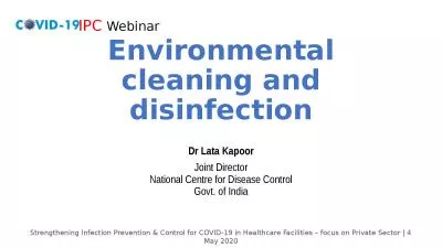 Environmental cleaning and disinfection