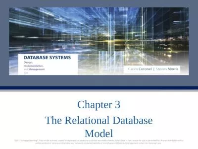 Chapter 3 The Relational Database Model