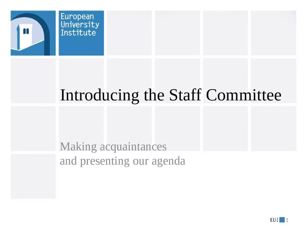 PPT-Introducing the Staff Committee