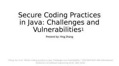 Secure Coding Practices in Java: Challenges and Vulnerabilities
