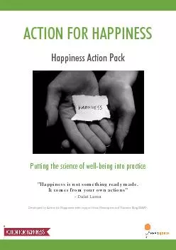 Developed by Action for Happiness with support from Headspace and Vane