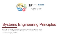 Systems Engineering Principles