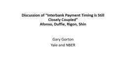 Discussion of “ Interbank Payment Timing is Still Closely Coupled”