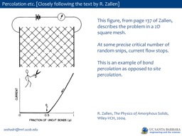 Percolation  etc . [Closely following the text by R.