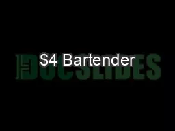$4 Bartender’s Pick Draft Beer