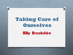 PPT-Taking Care of Ourselves