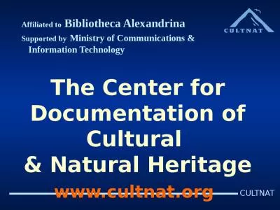 CULTNAT Affiliated to  Bibliotheca Alexandrina