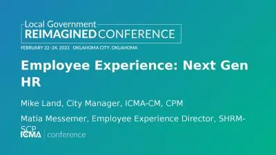 Employee Experience: Next Gen HR