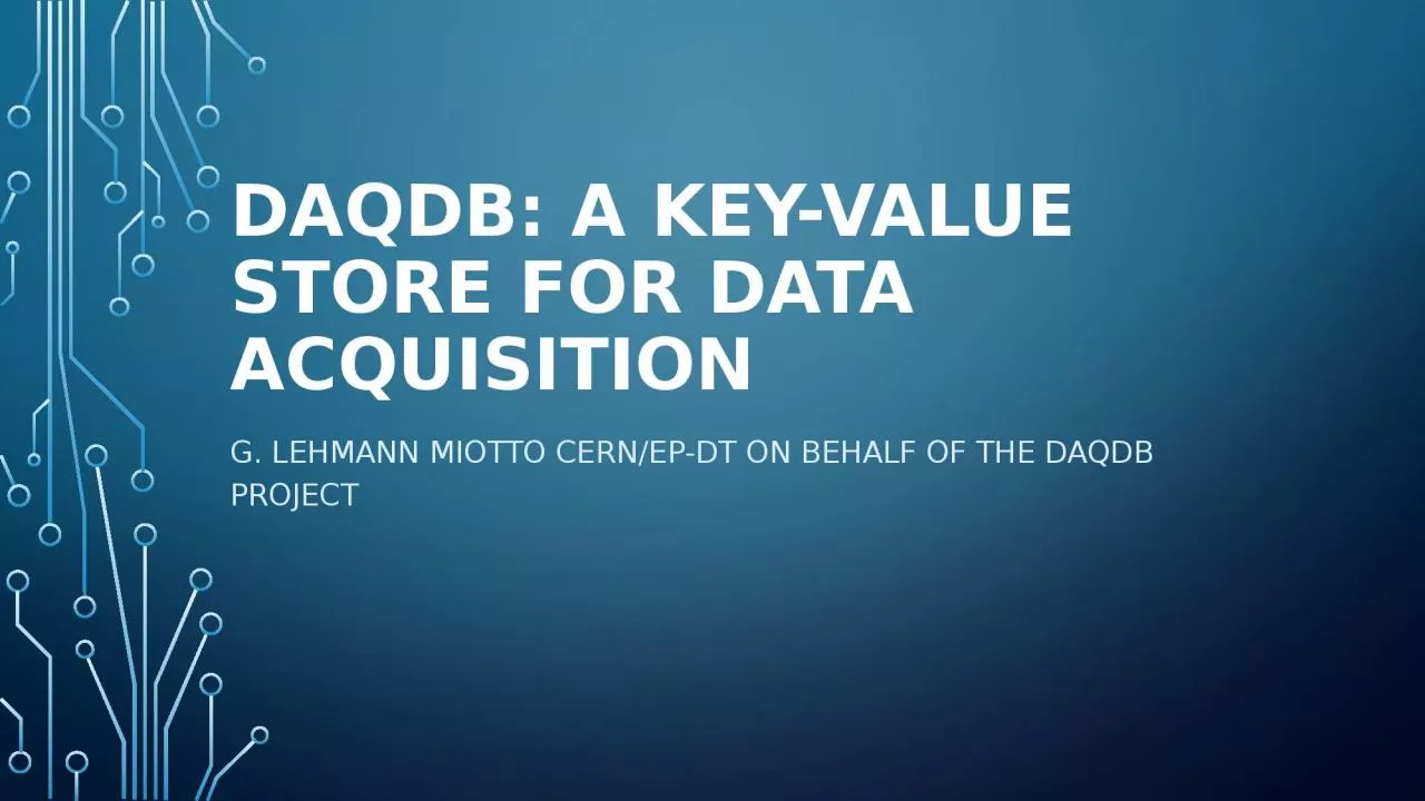 PPT-DAQDB: a key-value store for data acquisition