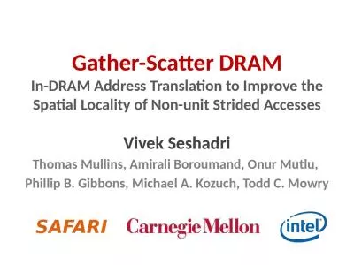 Gather-Scatter DRAM In-DRAM Address Translation to Improve the Spatial Locality of Non-unit