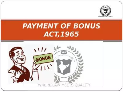 PAYMENT OF BONUS ACT,1965