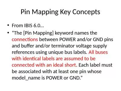 Pin Mapping Key Concepts