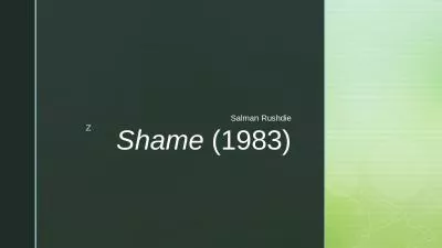 Shame  (1983) Salman Rushdie