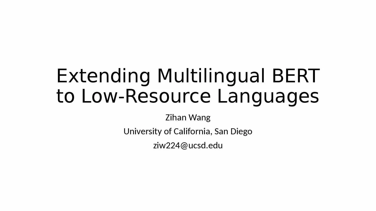 Extending Multilingual BERT to Low-Resource Languages