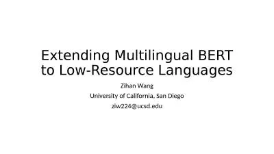 Extending Multilingual BERT to Low-Resource Languages