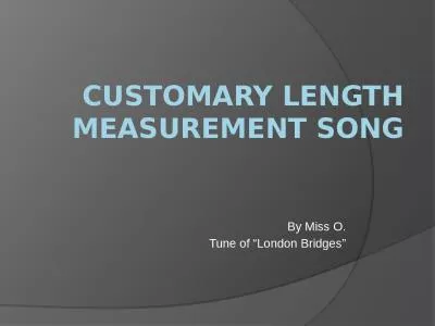 Customary Length Measurement Song