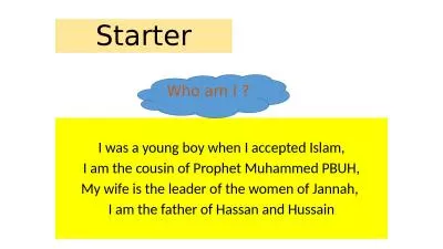 Starter I was a young boy when I accepted Islam,