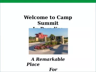 Welcome to Camp Summit In Paradise