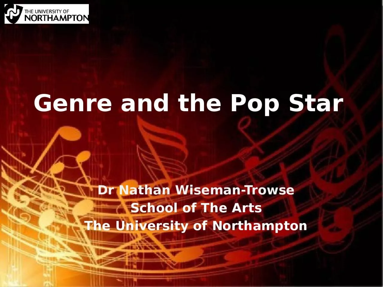 PPT-Genre and the Pop Star Dr Nathan