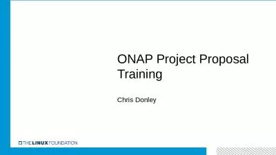 ONAP  Project Proposal Training