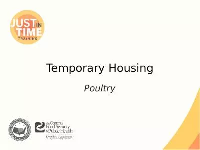 Temporary Housing Poultry