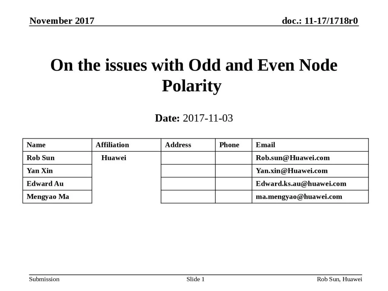 PPT-November 2017 Rob Sun, Huawei