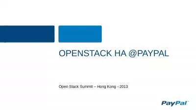 Open Stack Summit – Hong Kong - 2013