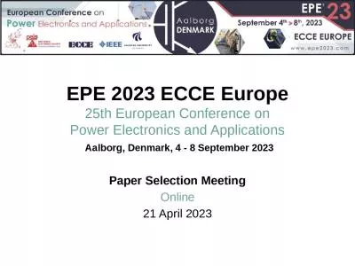 EPE 2023 ECCE Europe 25th European Conference on