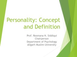 Personality: Concept and Definition