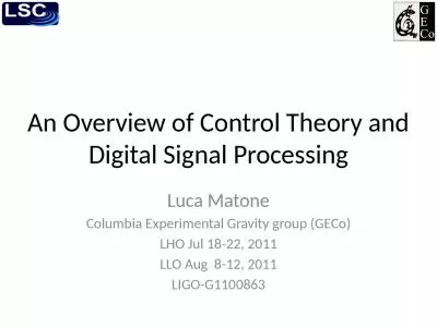An Overview of Control Theory and Digital Signal Processing
