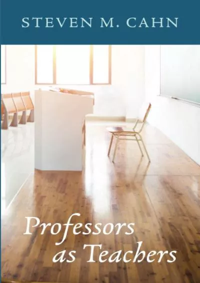 [EBOOK] Professors as Teachers