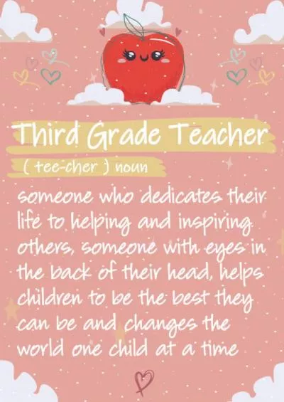 [EBOOK] Third Grade Teacher Gift: 3th Grade Teacher Notebook and Journal for Appreciation Gift, Thank You, Retirement, 100th Day of School, End of School Year Present Idea for Third Grade Teachers