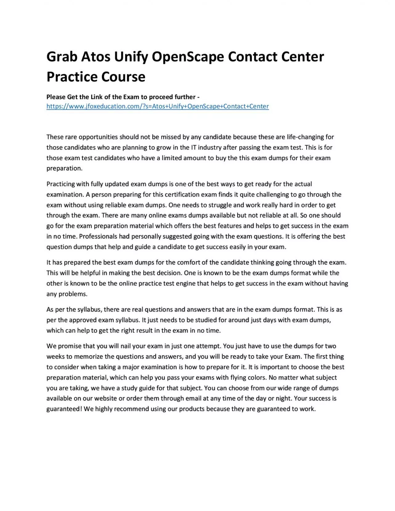 PDF-Grab Atos Unify OpenScape Contact Center Practice Course