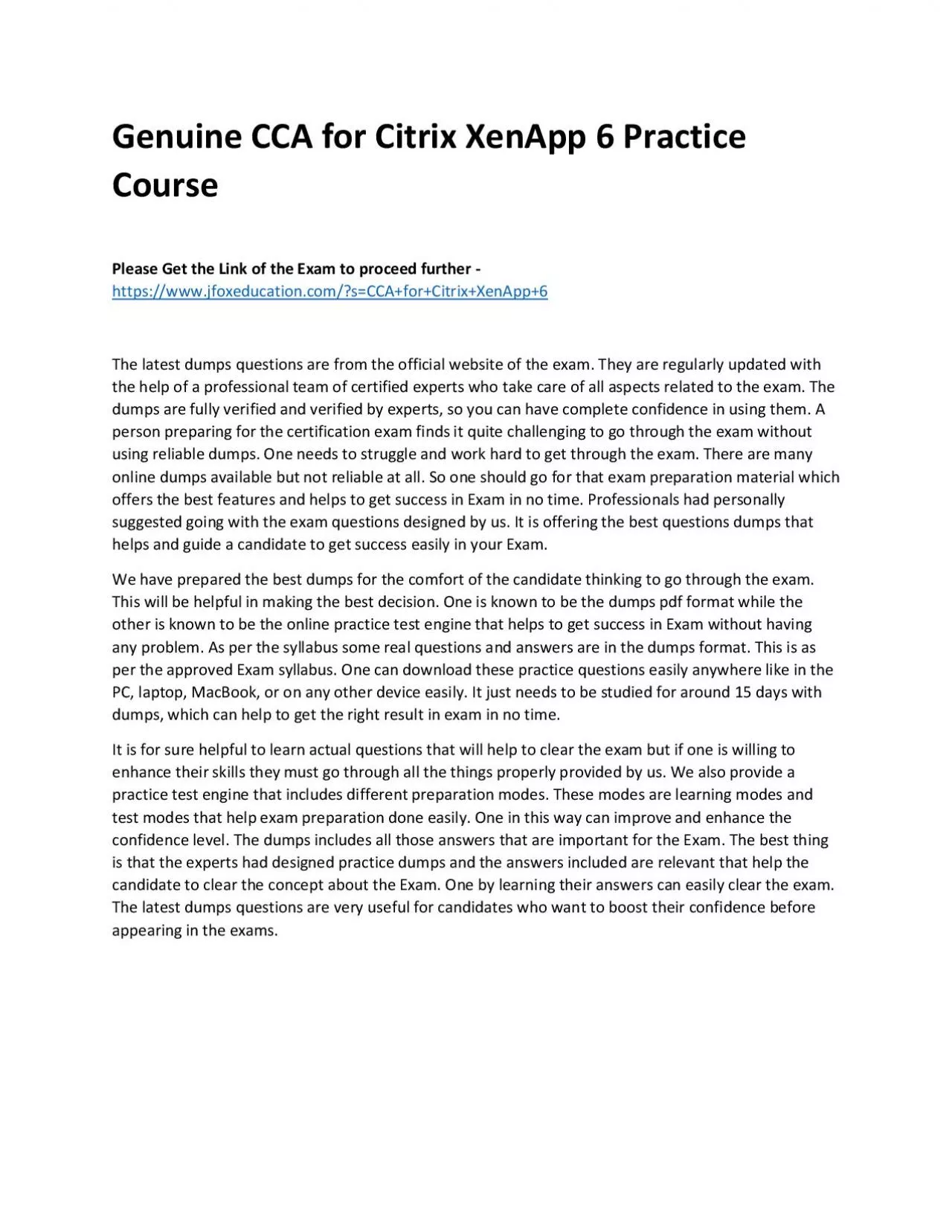 PDF-Genuine CCA for Citrix XenApp 6 Practice Course