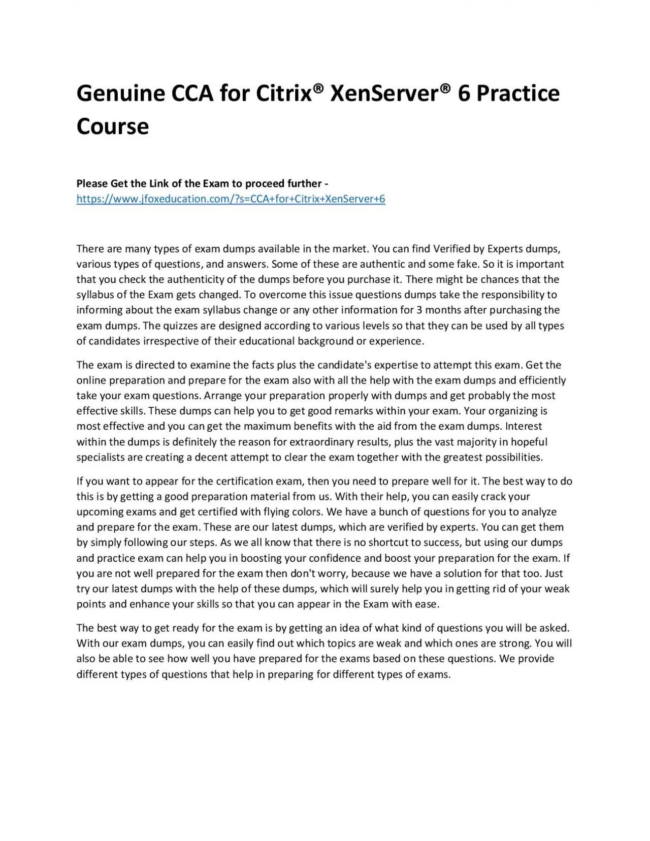 PDF-Genuine CCA for Citrix® XenServer® 6 Practice Course