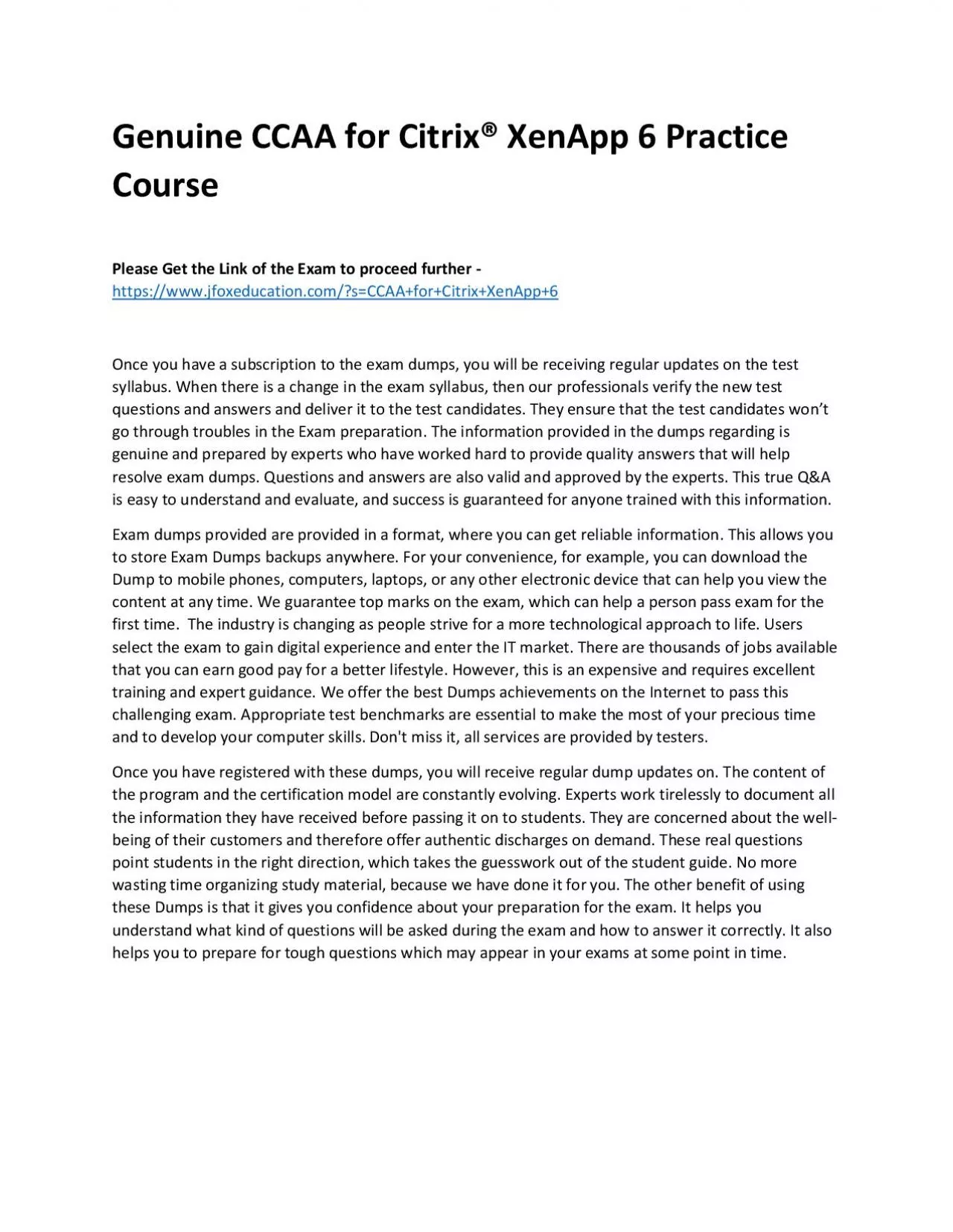 PDF-Genuine CCAA for Citrix® XenApp 6 Practice Course