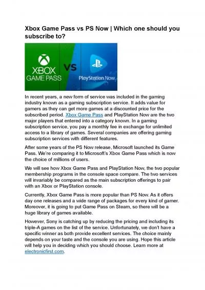 Xbox Game Pass vs PS Now | Which one should you subscribe to?