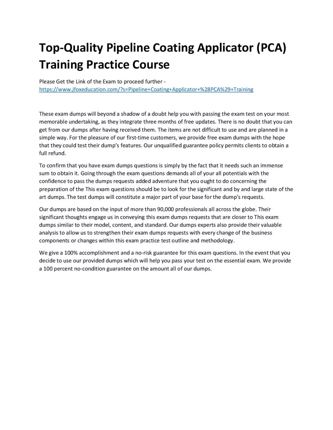 PDF-Top-Quality Pipeline Coating Applicator (PCA) Training Practice Course