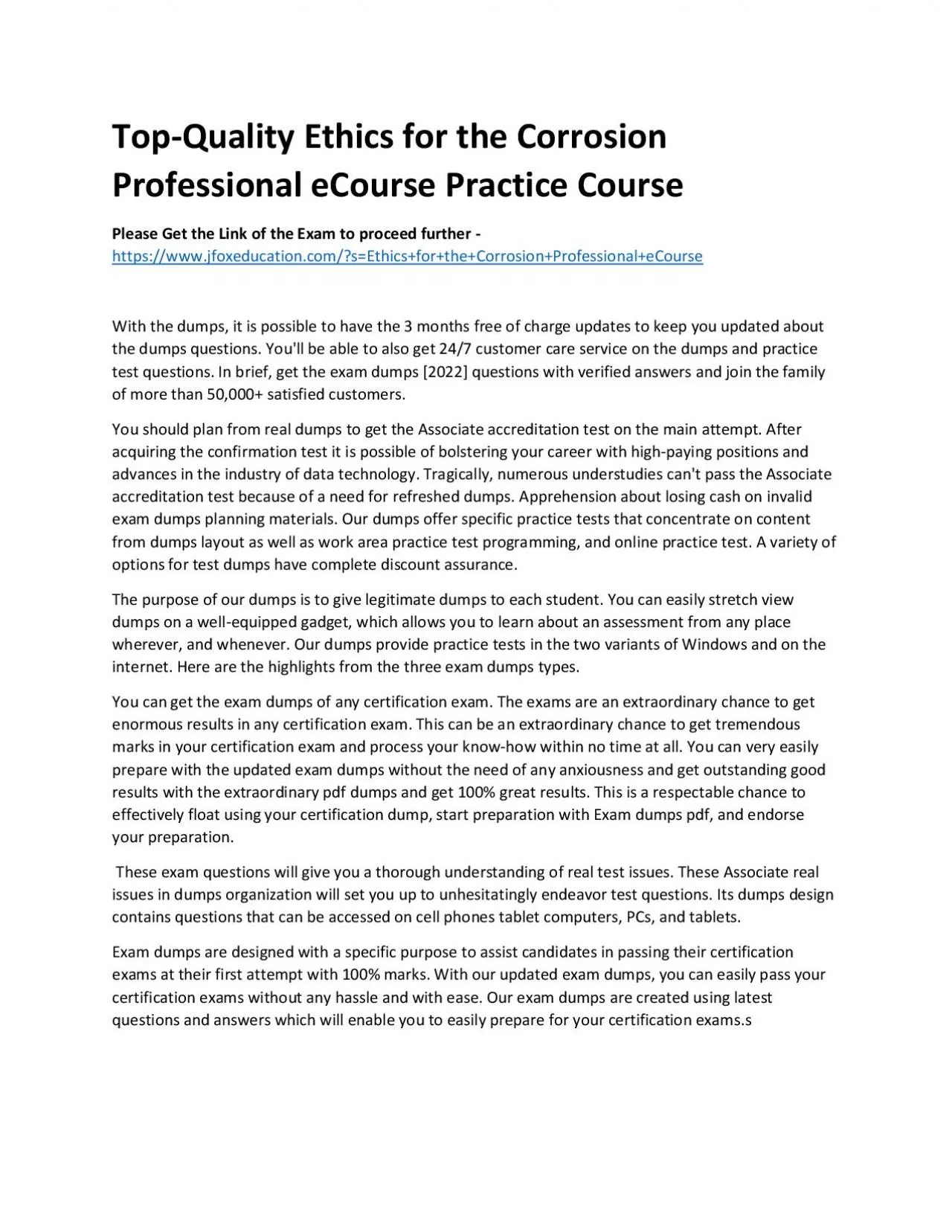 PDF-Top-Quality Ethics for the Corrosion Professional eCourse Practice Course