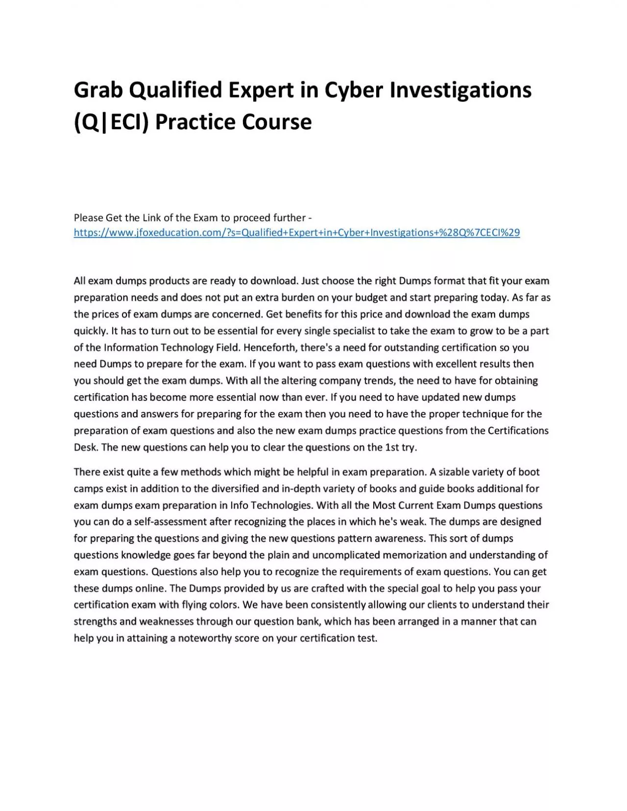 Grab Qualified Expert in Cyber Investigations (Q|ECI) Practice Course