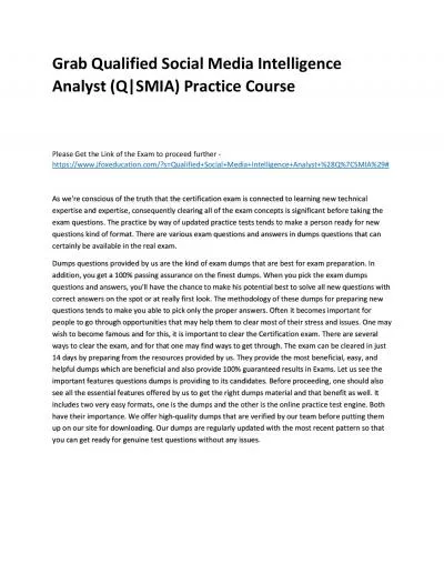 Grab Qualified Social Media Intelligence Analyst (Q|SMIA) Practice Course