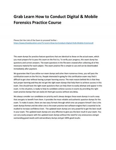 Grab Learn How to Conduct Digital & Mobile Forensics Practice Course