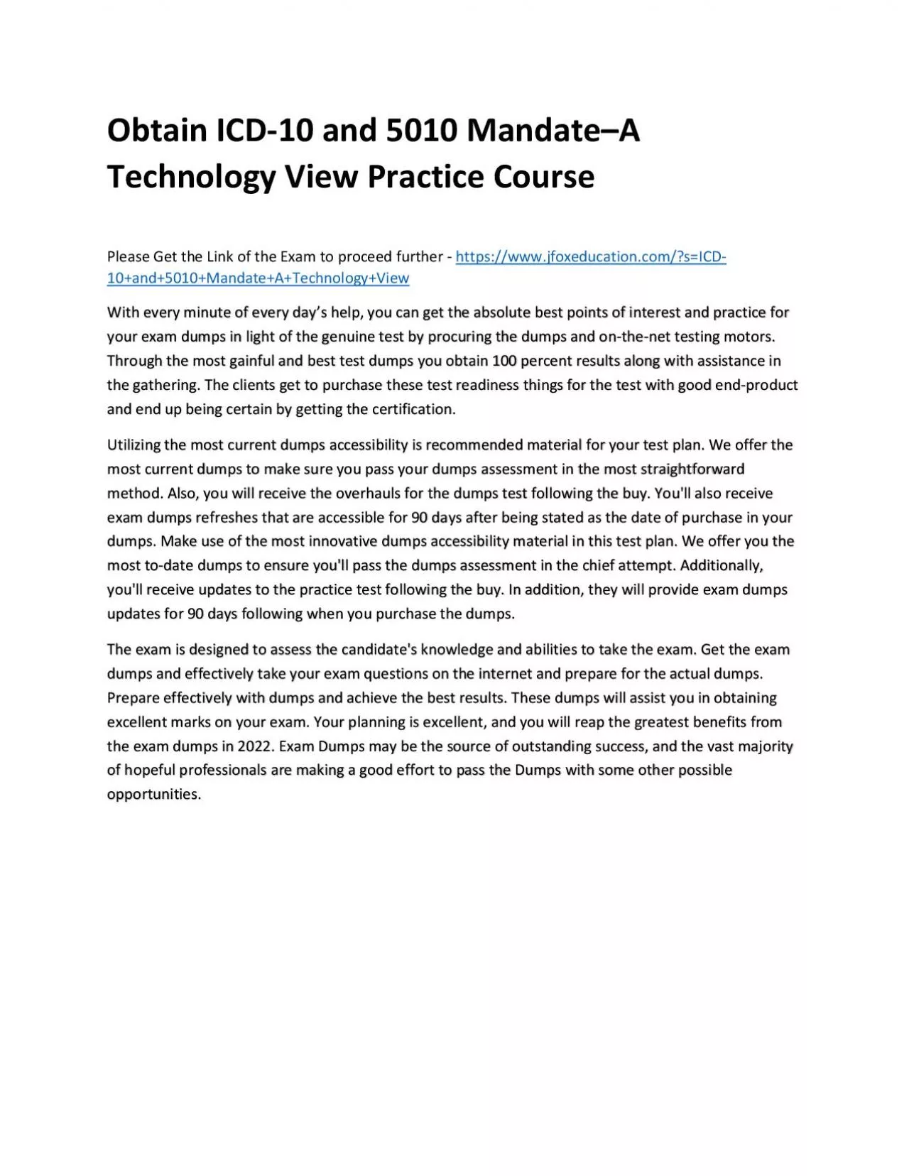 PDF-Obtain ICD-10 and 5010 Mandate–A Technology View Practice Course