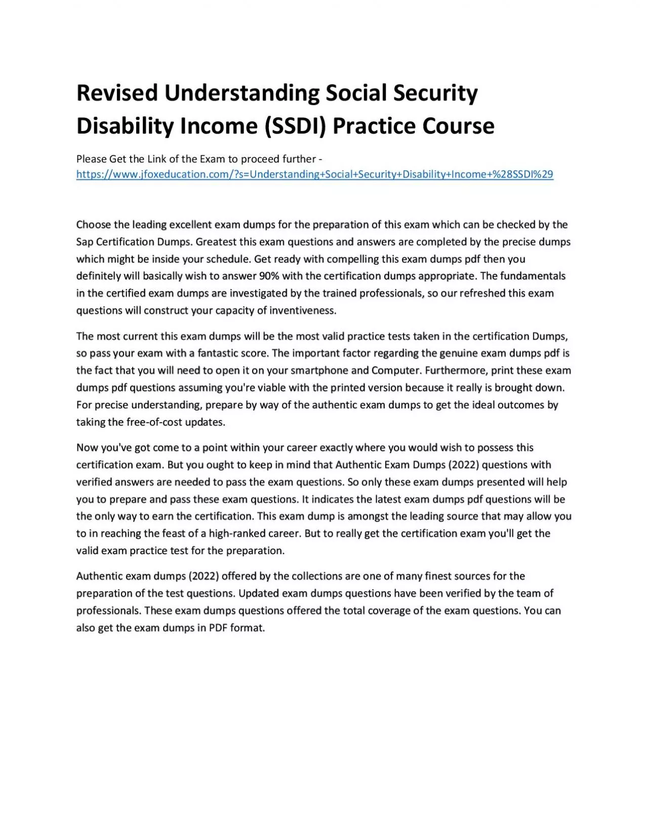 PDF-Revised Understanding Social Security Disability Income (SSDI) Practice Course